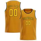Custom Yellow & Gold Colors Design Sports Basketball Jersey