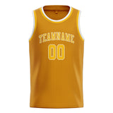 Custom Yellow & Gold Colors Design Sports Basketball Jersey