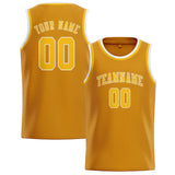 Custom Yellow & Gold Colors Design Sports Basketball Jersey