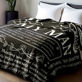 Blanket for Husband Gifts, “My Man, a person who makes you so happy”, From Wife, Birthday, Christmas, Everyday Encouragement, Inspirational
