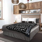 Blanket for Son Gifts, “Dream Joy Hope Blessed Kindness Inspire”, From Mom Dad, Birthday Christmas Graduation, Inspirational Motivational