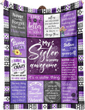 Blanket for Sister Gifts, “My Sister Is Pretty Awesome”, From Sister, Birthday Christmas Graduation Holiday, Inspirational Motivational