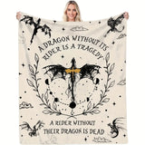 Gifts for Rider Blanket - A dragon without its rider is a tragedy, a rider without their dragon is dead,” From Parents, Birthday, Christmas, Everyday Encouragement, Inspirational