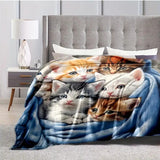 Gifts for Cat Lovers Blanket - Cats are the Best Medicine - From Family, Birthday, Christmas, Everyday Encouragement, Inspirational
