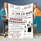 Blanket for Grandson Gifts - A Mi Nieto Quiero Que Creas en Lo Más Profundo de Tu Corazón - From Grandma, Birthday Christmas Graduation, Inspirational Motivational