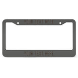 Custom Dark Grey Brown License Plate Frame