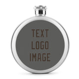 Custom Dark Grey Brown Hip Flask
