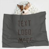 Custom Dark Grey Brown Pet Blanket