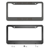 Custom Dark Grey Brown License Plate Frame