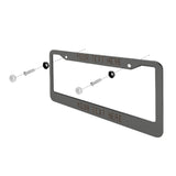 Custom Dark Grey Brown License Plate Frame
