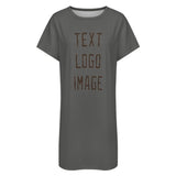 Custom Dark Grey Brown Nachthemd