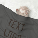Custom Dark Grey Brown Pet Blanket