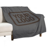 Custom Dark Grey Brown Blanket