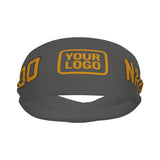 Custom Dark Grey Yellow Sports headband