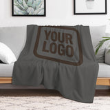 Custom Dark Grey Brown Blanket