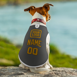 Custom Dark Grey Yellow Pet Vest