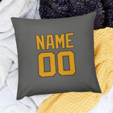 Custom Dark Grey Yellow Pillowcase