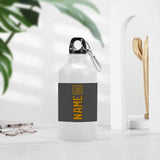 Custom Dark Grey Yellow Sports Bottle
