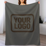 Custom Dark Grey Brown Blanket