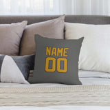 Custom Dark Grey Yellow Pillowcase