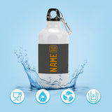 Custom Dark Grey Yellow Sports Bottle