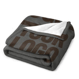 Custom Dark Grey Brown Blanket