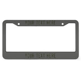 Custom Dark Grey Olive License Plate Frame