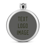 Custom Dark Grey Olive Hip Flask
