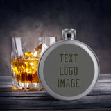Custom Dark Grey Olive Hip Flask