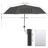 Custom Dark Grey Olive Automatic Umbrella