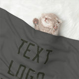 Custom Dark Grey Olive Pet Blanket