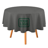 Custom Dark Grey Green Round Table Cloth