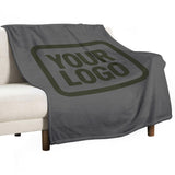 Custom Dark Grey Olive Blanket