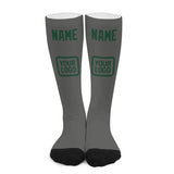 Custom Dark Grey Green Knee-High Sock