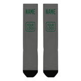 Custom Dark Grey Green Knee-High Sock