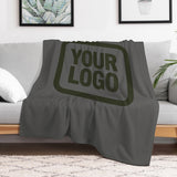Custom Dark Grey Olive Blanket