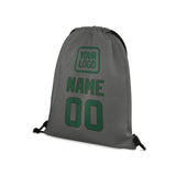 Custom Dark Grey Green Drawstring Bag