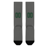 Custom Dark Grey Green Knee-High Sock