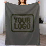 Custom Dark Grey Olive Blanket