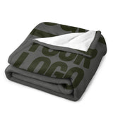 Custom Dark Grey Olive Blanket