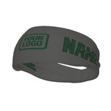 Custom Dark Grey Green Sports headband