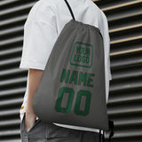 Custom Dark Grey Green Drawstring Bag