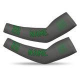 Custom Dark Grey Emerald Green Arm Sleeve