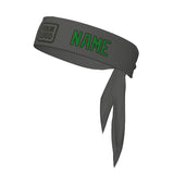 Custom Dark Grey Emerald Green Headband