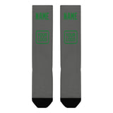 Custom Dark Grey Emerald Green Knee-High Sock