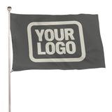 Custom Dark Grey Cream Flag
