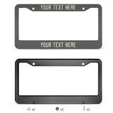 Custom Dark Grey Cream License Plate Frame