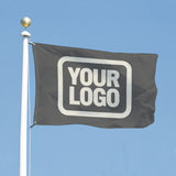 Custom Dark Grey Cream Flag