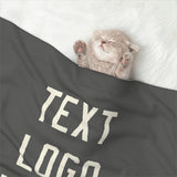 Custom Dark Grey Cream Pet Blanket