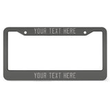 Custom Dark Grey Gray License Plate Frame